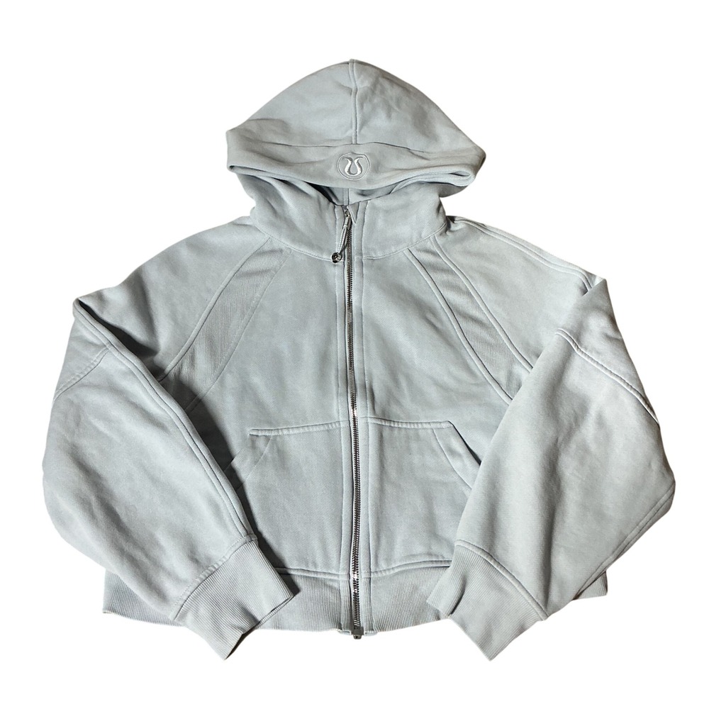 Lululemon Scuba Oversized Full Zip Hoodie Starch Blue Mirror Silver LW3IG5S XS/S